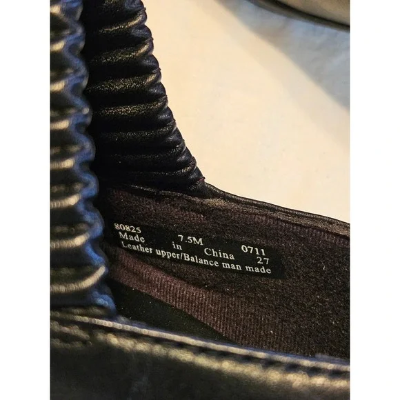 Clarks Bendables Womens Black Leather Elastic Gore Slip On heeled Loafer 7.5 - Picture 5 of 6